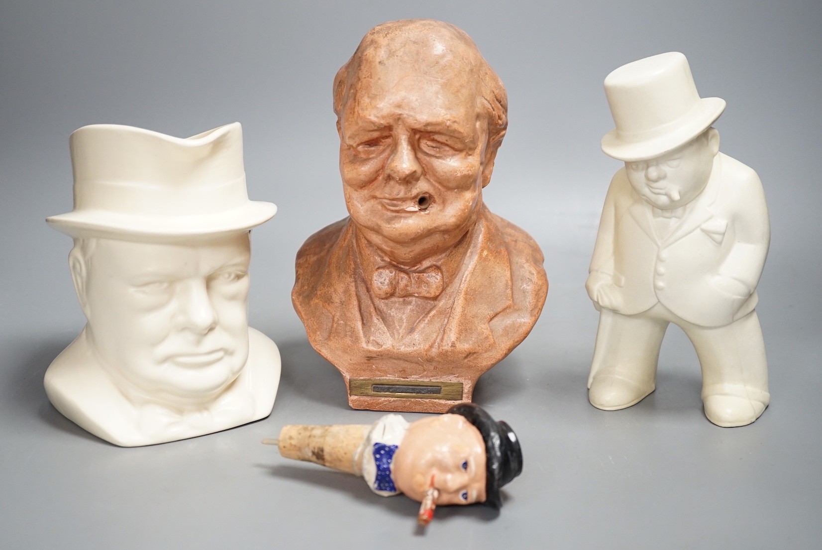 Various Winston Churchill pottery figures